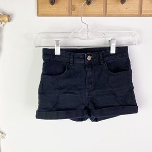 H&M Black Denim Shorts